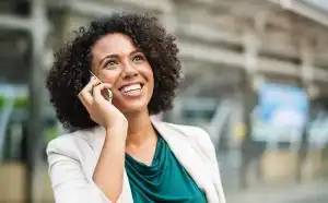 Woman on phone